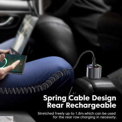 2M Retractable 4 in 1 PD Fast Charging Cable 65W USB-C Multi-Charging