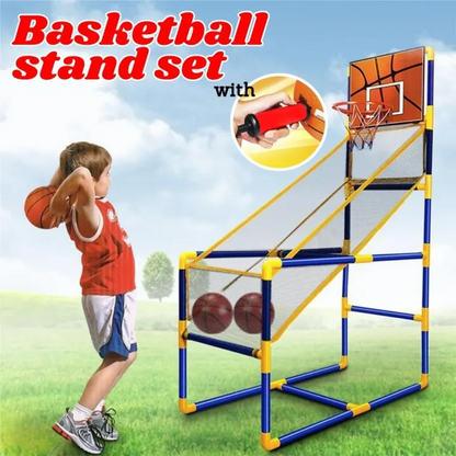 Adjustable Kids Indoor & Outdoor Freestanding Basketball Training Set
