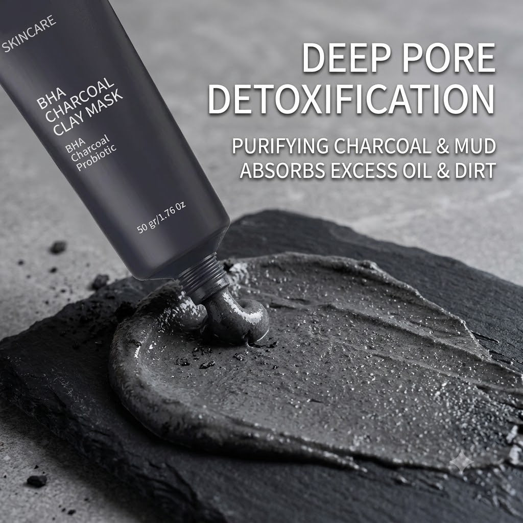 Charcoal Mud Face Mask Oil Control & Deep Cleansing