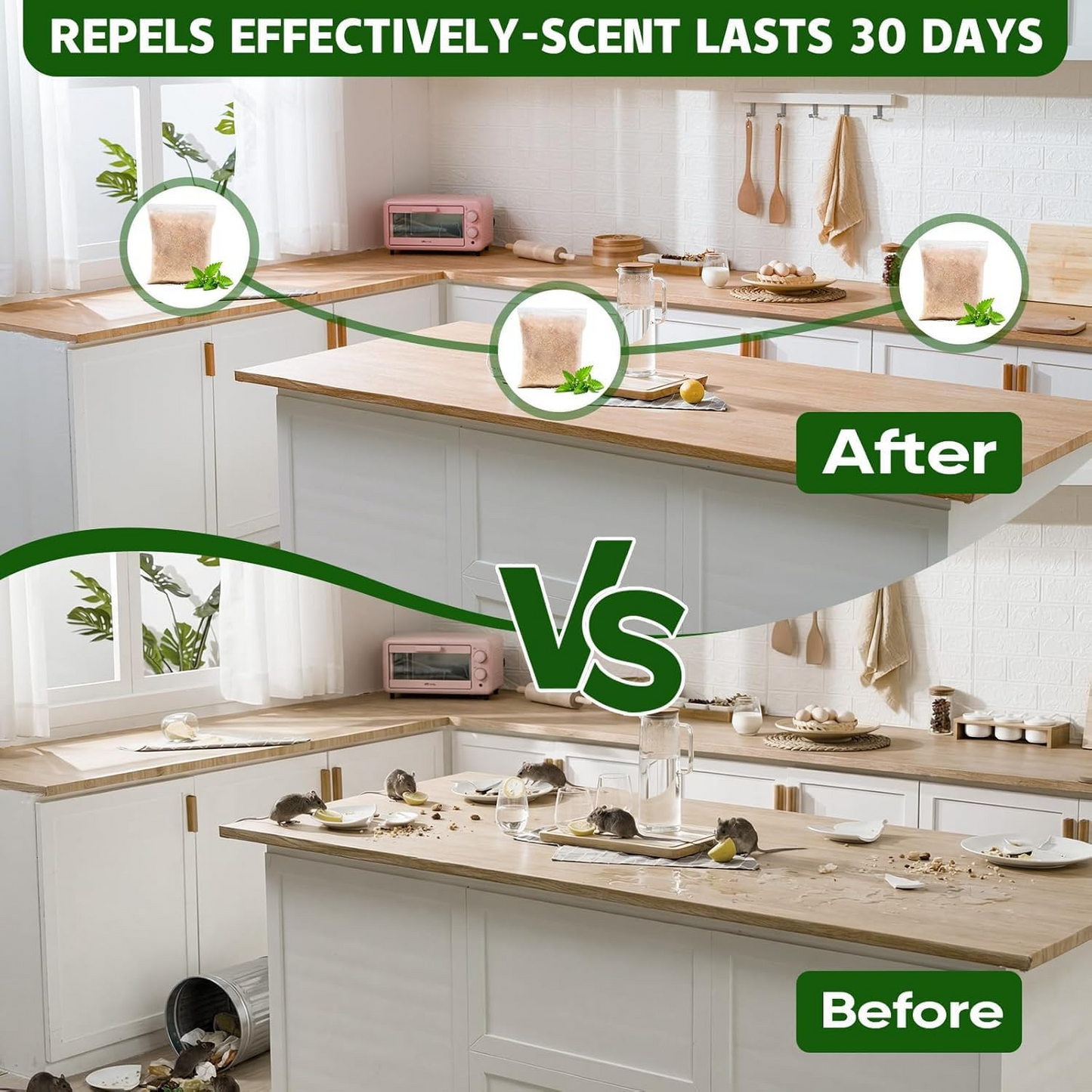 Natural Mouse Repellent Pouches for Pest Control