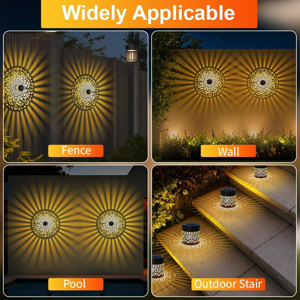 Solar Fence & Wall Lights – Waterproof Outdoor Glow for Every Space