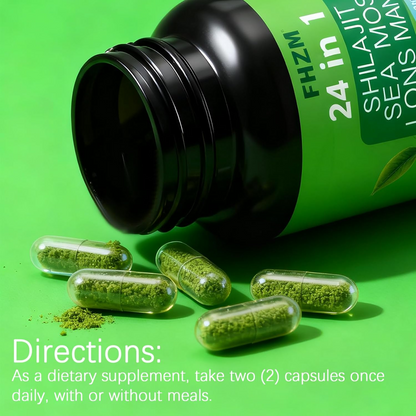 24 in 1 Superfood Capsules – Immune, Gut & Brain Support Blend