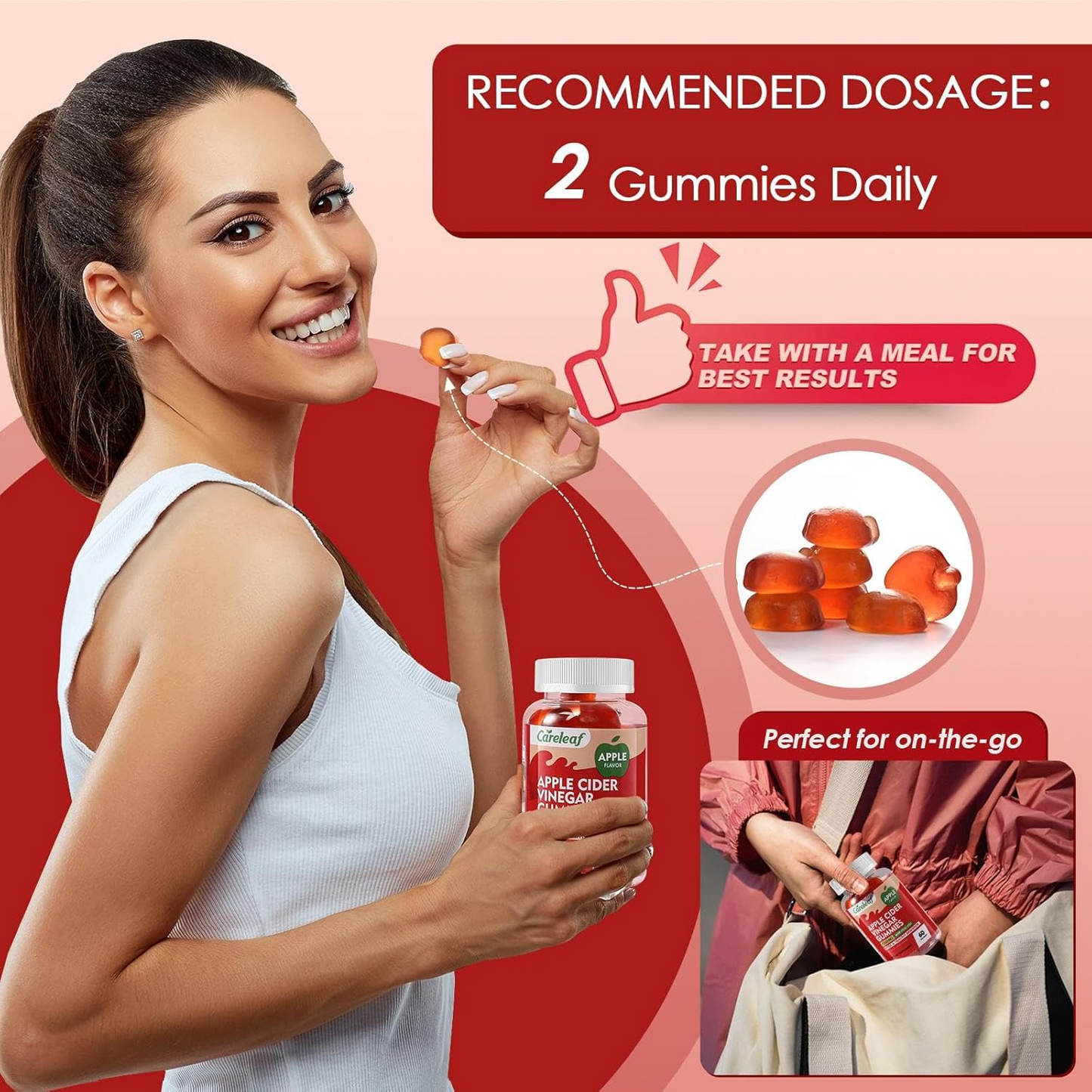 Apple Cider Vinegar Gummies – Daily Vegan Dietary Supplement for Adults