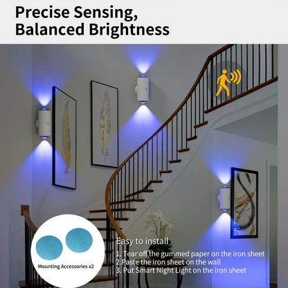 Rechargeable Motion Sensor LED Wall Lamp – RGB Ambient Night Light