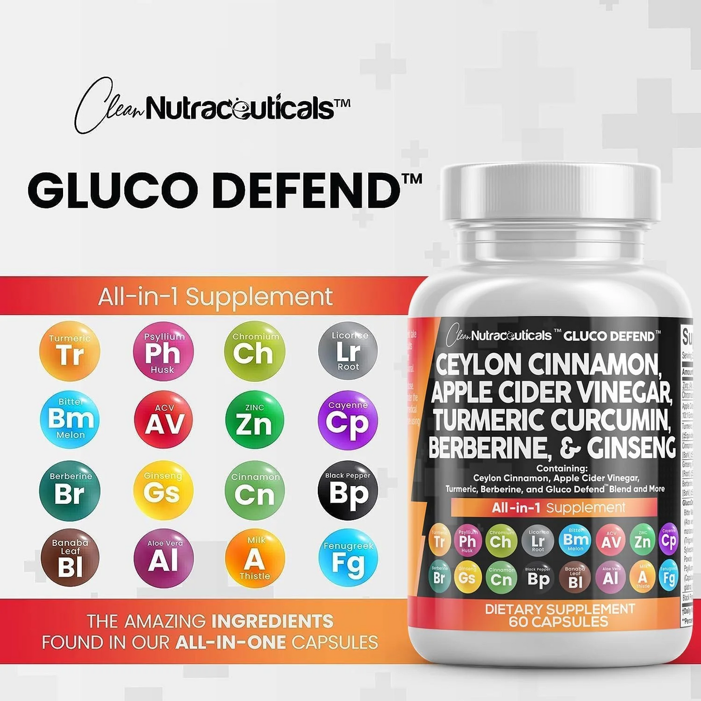 Ceylon Cinnamon, Apple Cider Vinegar, Turmeric & Milk Thistle Capsules