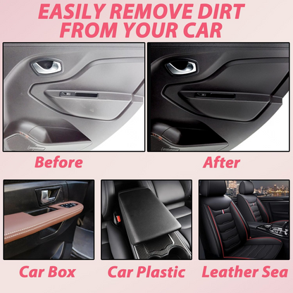 Car Interior Cleaner & Polishing Kit – 100ml with Cloth & Sponge Pad