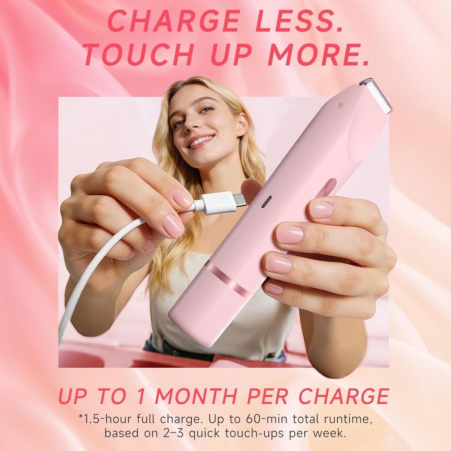 Twin Blade Women's Waterproof Rechargeable Electric Shaver