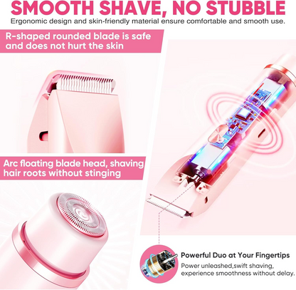 Twin Blade Women's Waterproof Rechargeable Electric Shaver