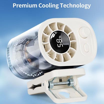 Mini Automotive Clip Fan – 360° Rotating Portable Car Cooling Fan