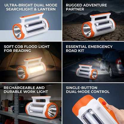 Portable LED Rechargeable Searchlight – High-Brightness Emergency & Outdoor Lantern
