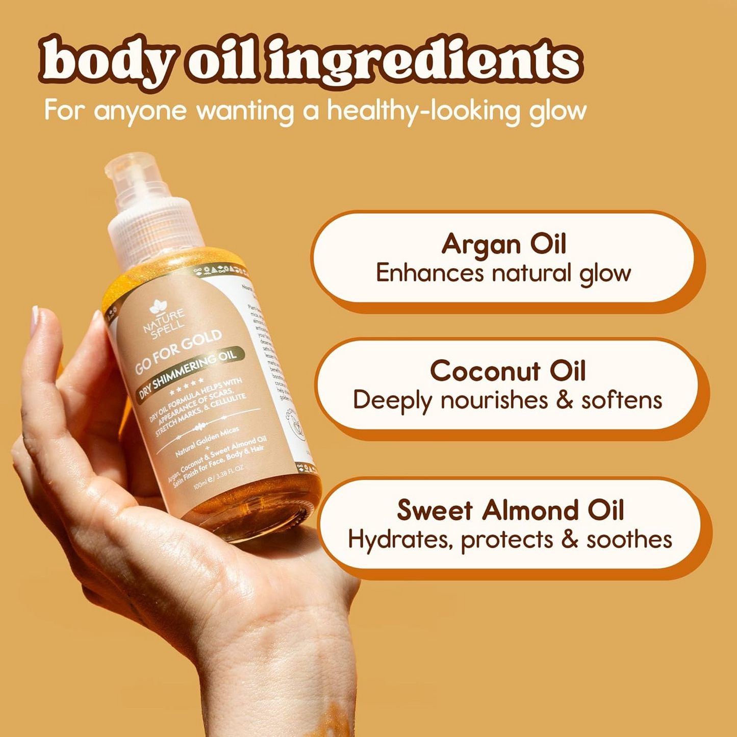 Shimmer Body Hydrating Body Oil with Fragrance & Radiant Glow