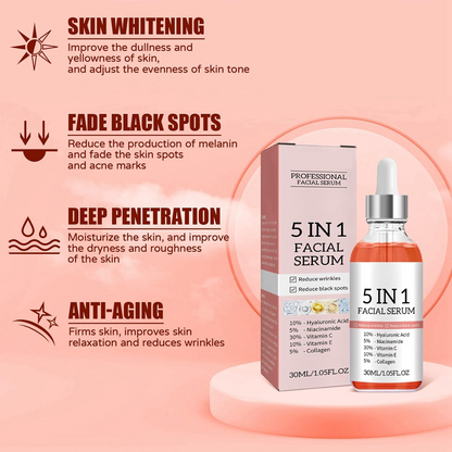 5 in 1 Hyaluronic Acid & Vitamin C Facial Serum