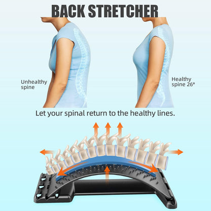 Magnetic Lumbar Stretcher – Acupressure Massage & Portable Back Support
