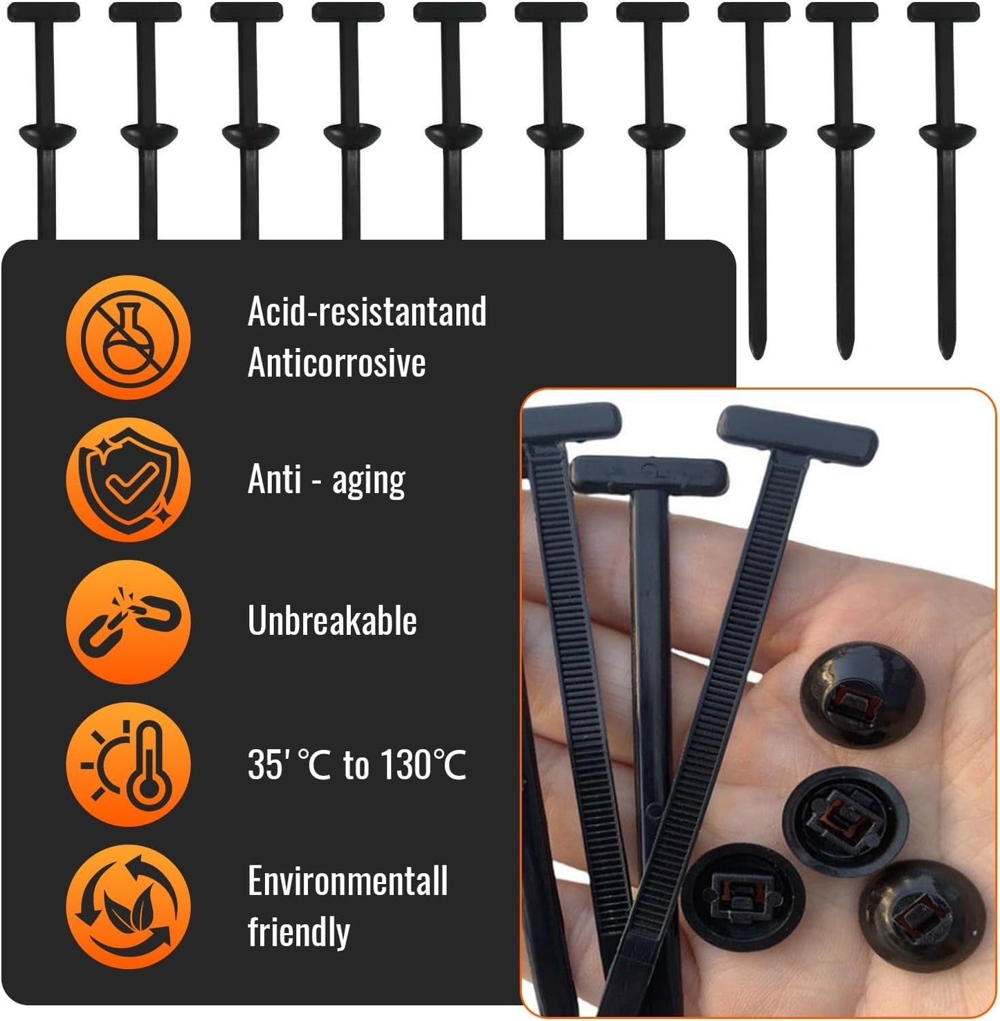 Instant Car Fix – Heavy-Duty Nylon Universal Cable Tie Buckle