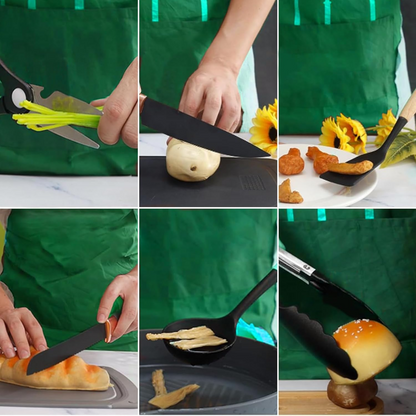 19 Piece Silicone Mold & Plastic Knife Set Kitchen Cutting Tool Kit