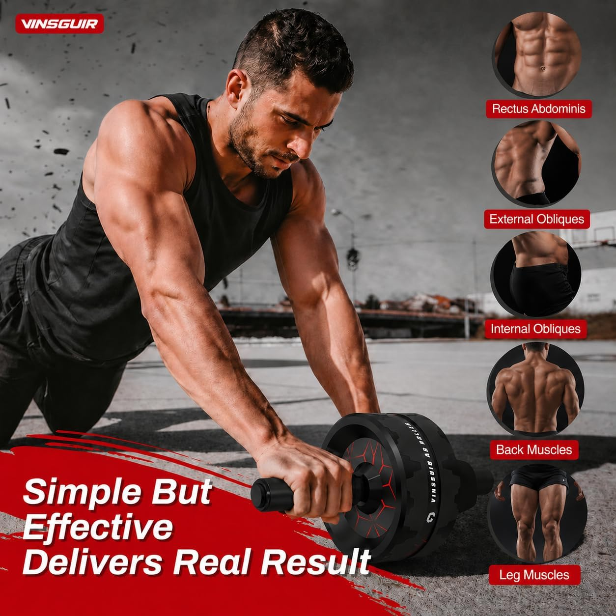 Ab Roller Wheel Core Strength Training Gym Workouts