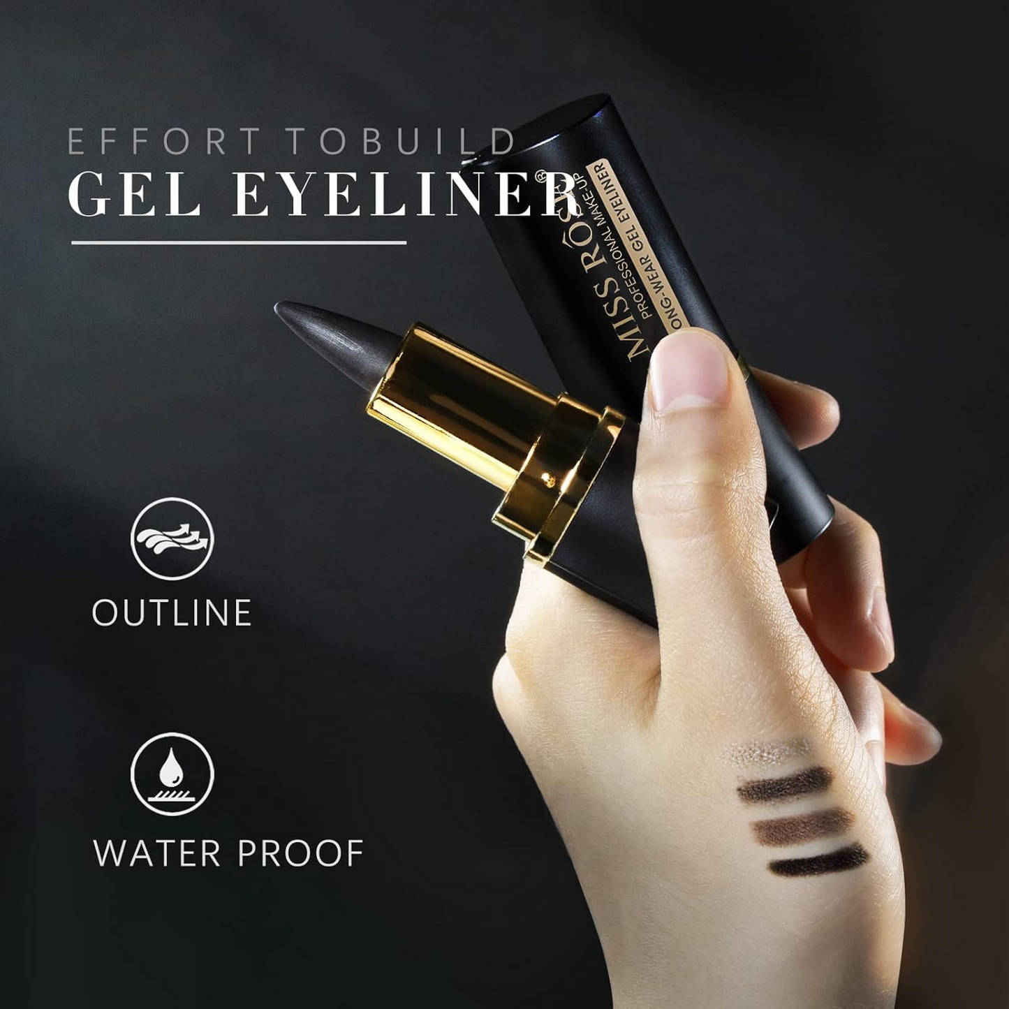 Matte Black Gel Eyeliner – Waterproof & Long Lasting Precision Liner