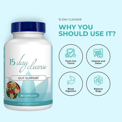 15 Day Gut Cleanse Capsules – Digestive Detox & Wellness Support