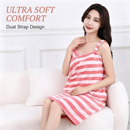 Coral Fleece Women's Bath Towel Wrap Quick-Drying