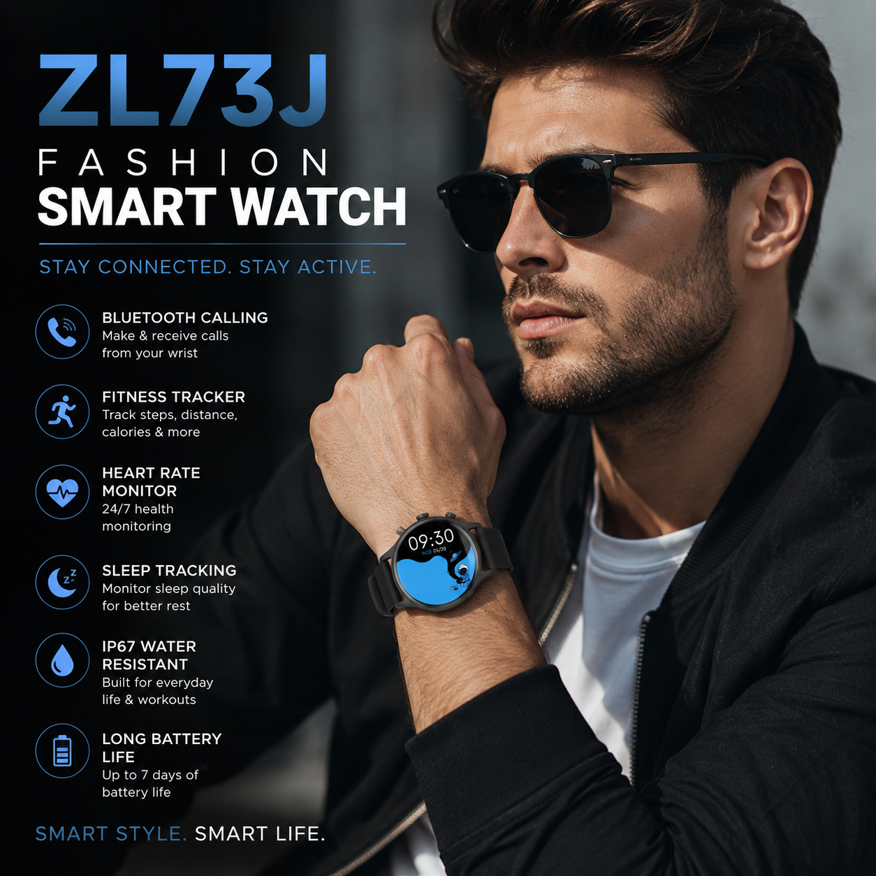 Fashion Smart Watch Bluetooth Calling Fitness Tracker