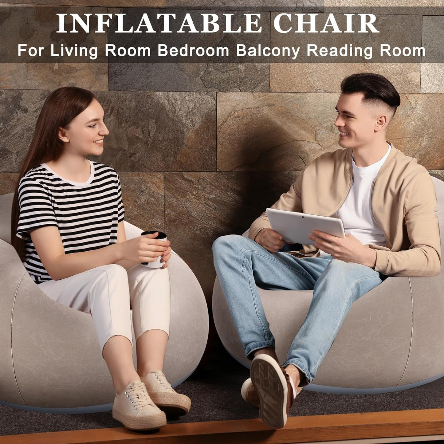 Inflatable Lazy Sofa Couch – Portable Air Lounge Bean Bag Chair for Indoor & Outdoor Relaxation