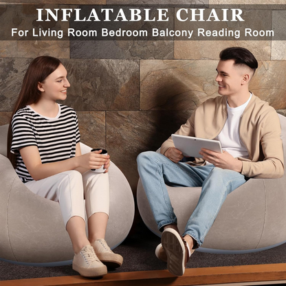 Inflatable Lazy Sofa Couch – Portable Air Lounge Bean Bag Chair for Indoor & Outdoor Relaxation