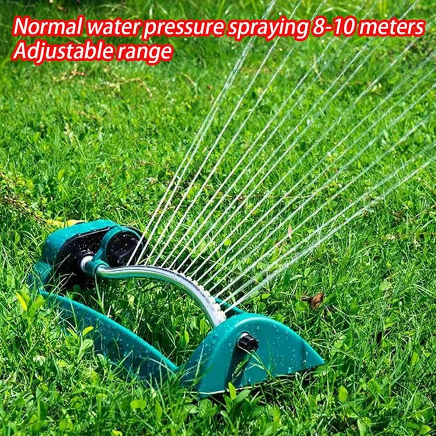 15 Holes 360° Rotary Garden Sprinkler – Adjustable Irrigation for Lawn & Plants