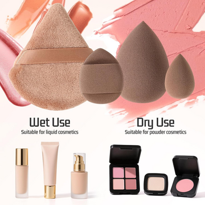 Makeup Sponge & Brush Set with Headband for Flawless Makeup