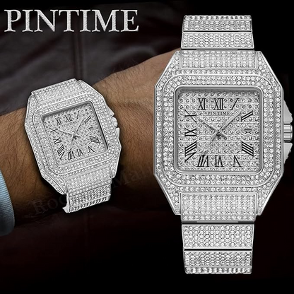 Luxury Diamond Rhinestone Watch – Unisex Bracelet Wristwatch