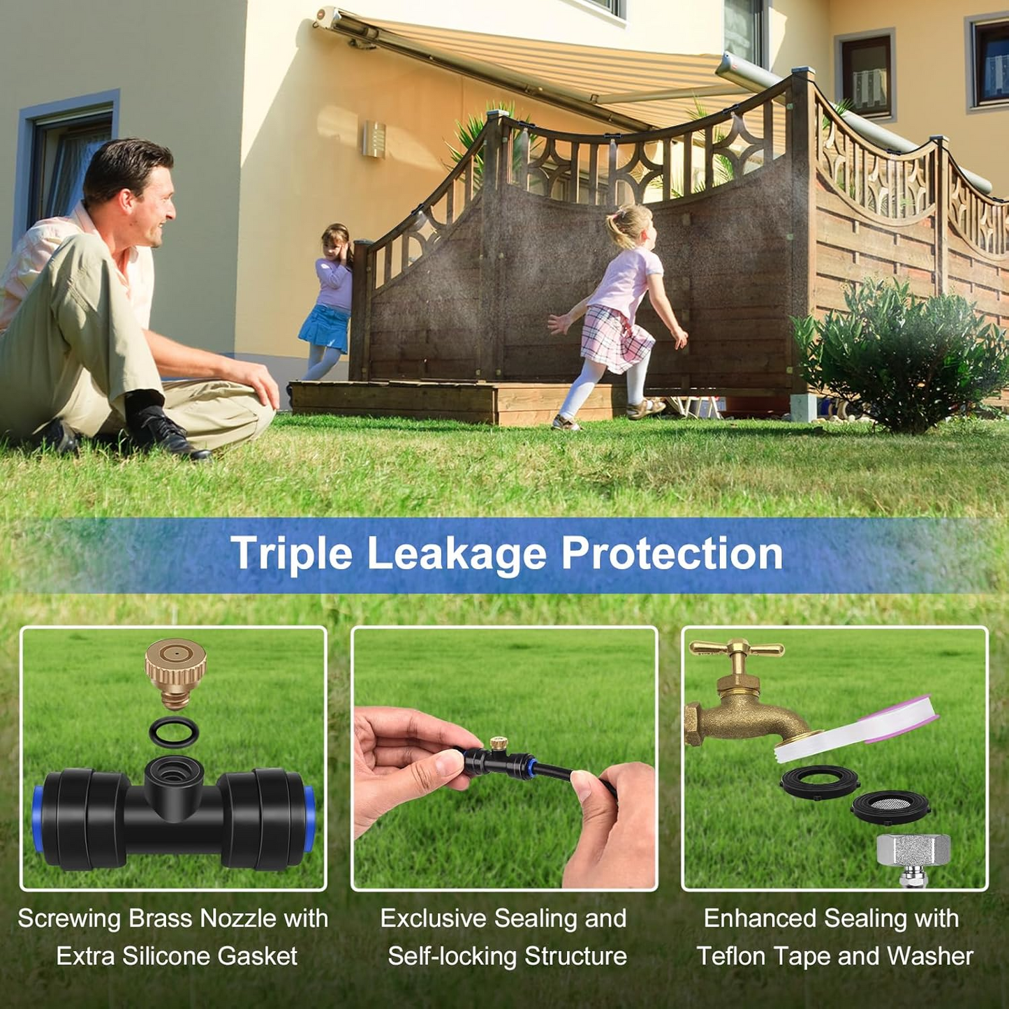 Low Pressure Misting Cooling System – Outdoor Water Sprayer