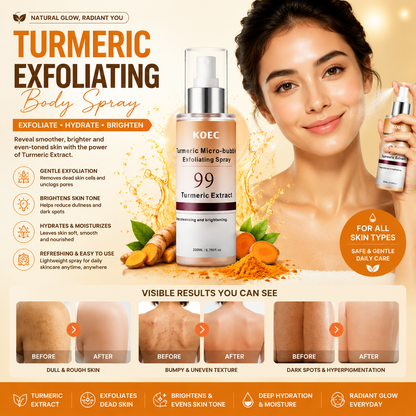 Turmeric Exfoliating Body Spray – Hydrating & Moisturizing Skin Care Spray