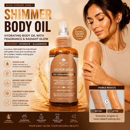 Shimmer Body Hydrating Body Oil with Fragrance & Radiant Glow