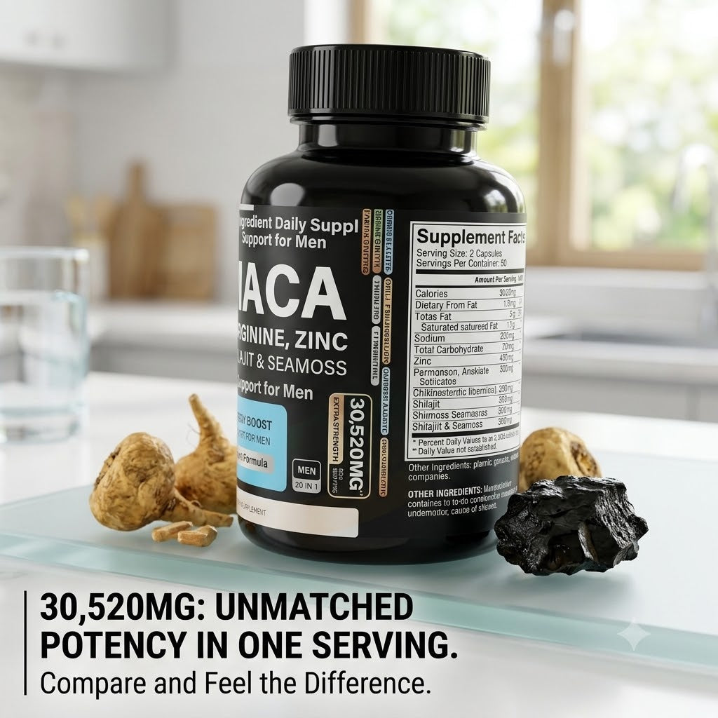 Adult Ashwagandha, Maca, Shilajit & Sea Moss Capsules