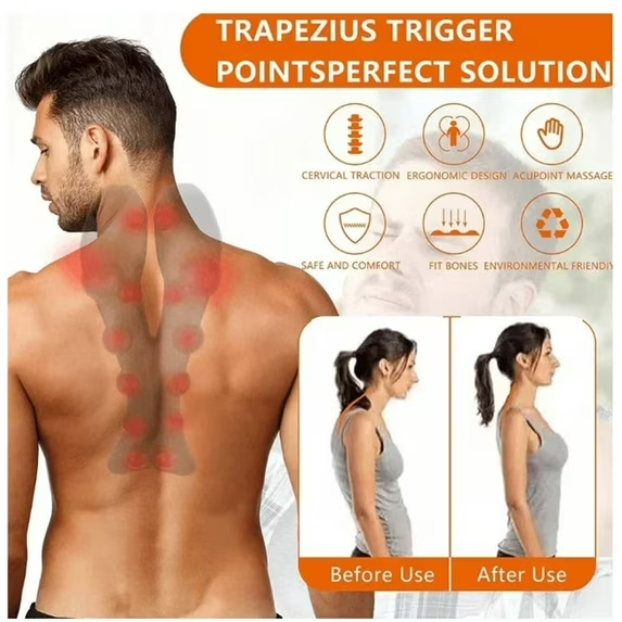 Neck & Shoulder Relaxation Massager – Upper Back Stretcher Cushion