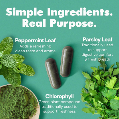 Organic Vegan Chlorophyll Capsules Plant-Based