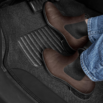 Universal Car Floor Mats – 4 Piece PVC Flocking Carpet Set