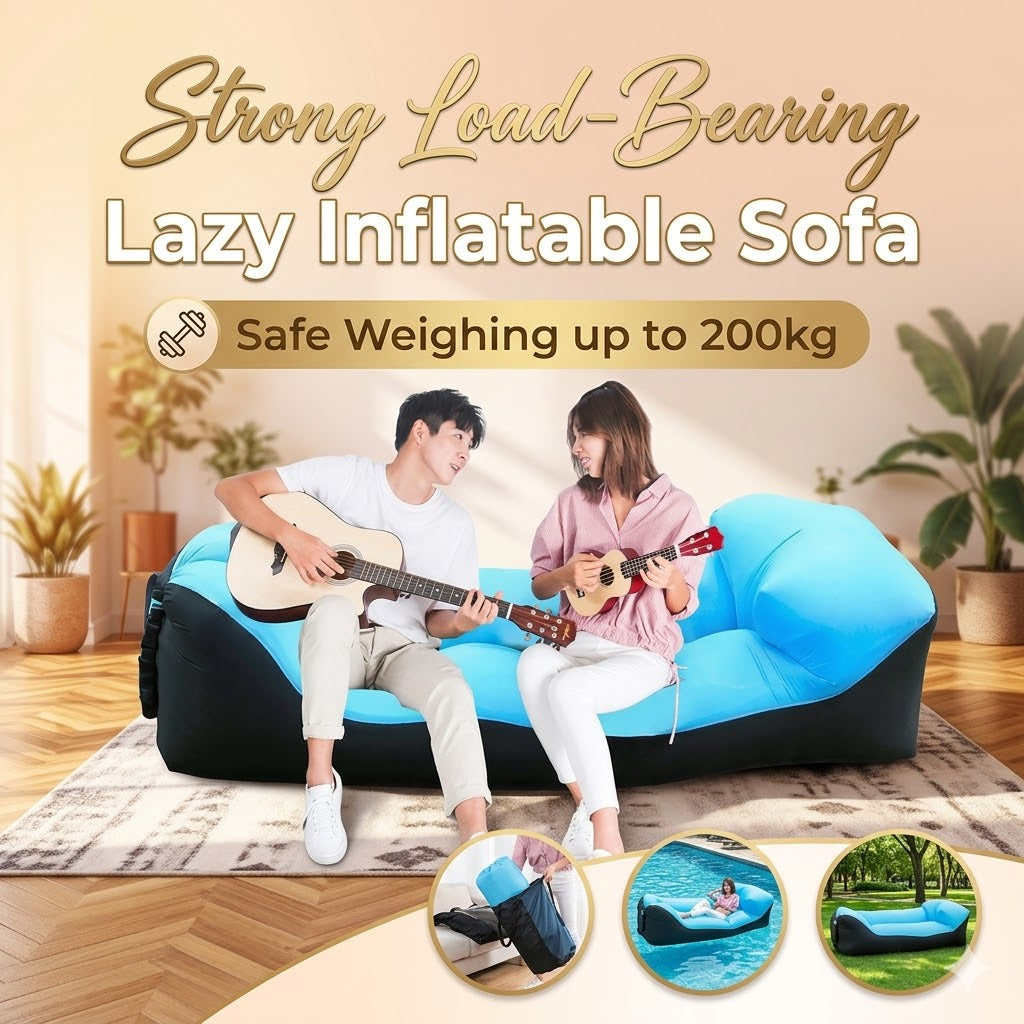 Portable Double Seat Inflatable Sofa – Indoor & Outdoor Oxford Cloth Air Couch