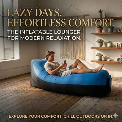 Portable Double Seat Inflatable Sofa – Indoor & Outdoor Oxford Cloth Air Couch