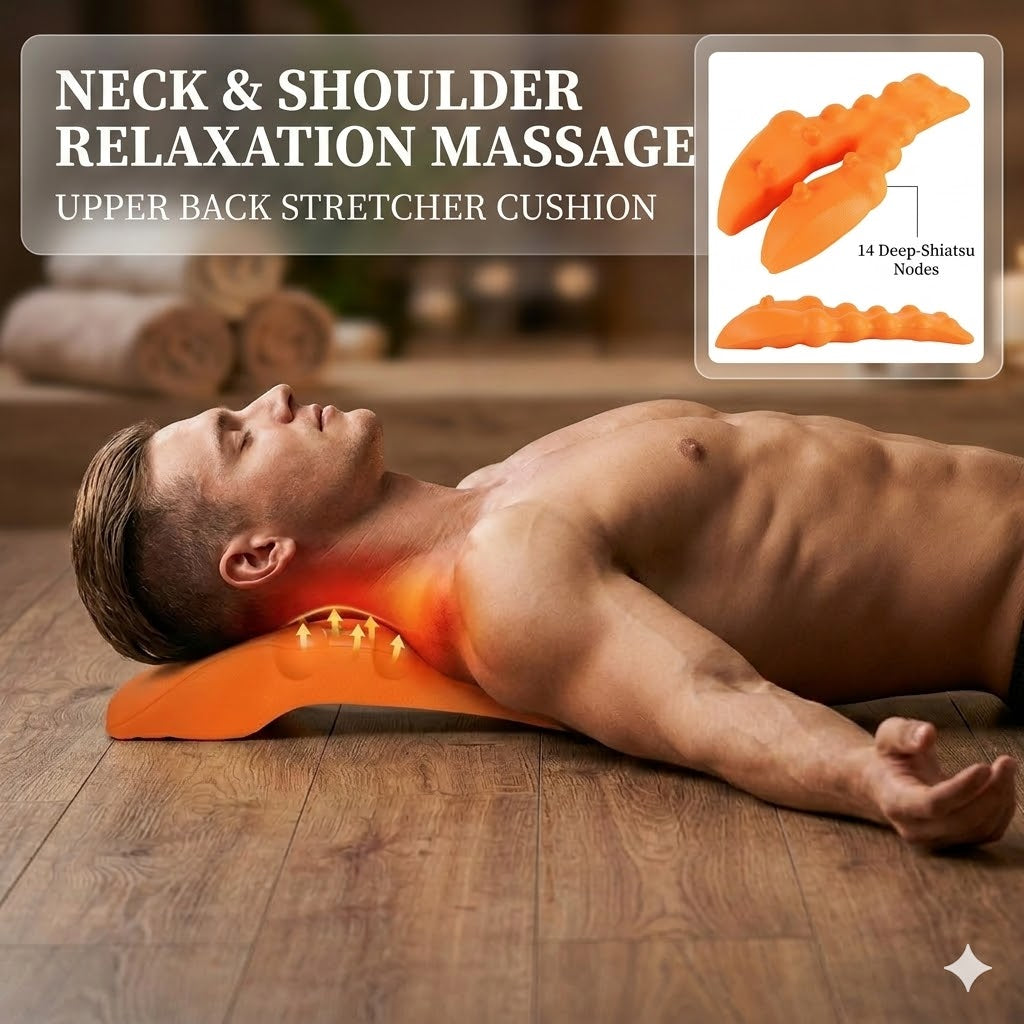 Neck & Shoulder Relaxation Massager – Upper Back Stretcher Cushion