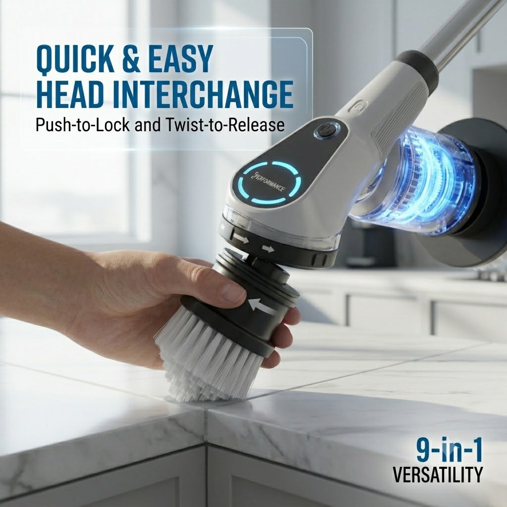 9 in 1 Wireless Electric Cleaning Brush for Kitchen & Home