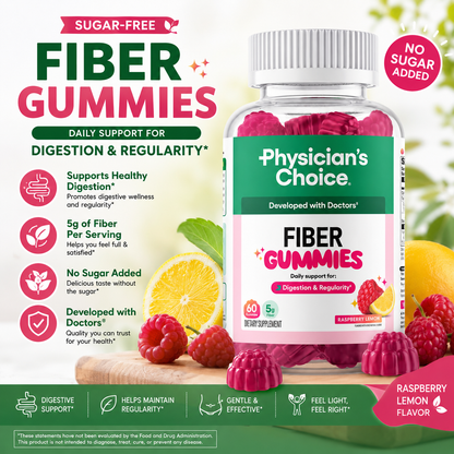 Sugar Free Fiber Gummies – Fiber Raspberry Lemon Flavor