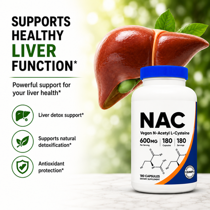 High Potency NAC Veg Capsules with Glutathione Precursor