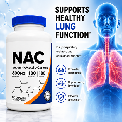 High Potency NAC Veg Capsules with Glutathione Precursor