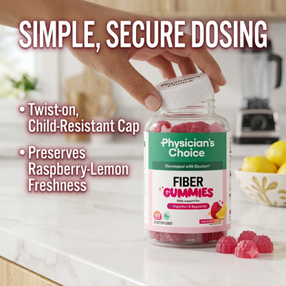 Sugar Free Fiber Gummies – Fiber Raspberry Lemon Flavor