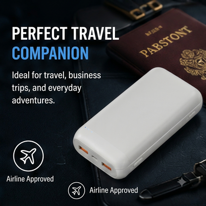 Fast Charging Power Bank – Dual USB Portable Charger with LED Light