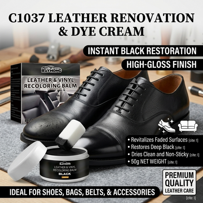 Leather Repair & Color Restoration Cream – Leather Care for Car Seats, Sofas, Shoes & Bags