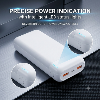 Fast Charging Power Bank – Dual USB Portable Charger with LED Light