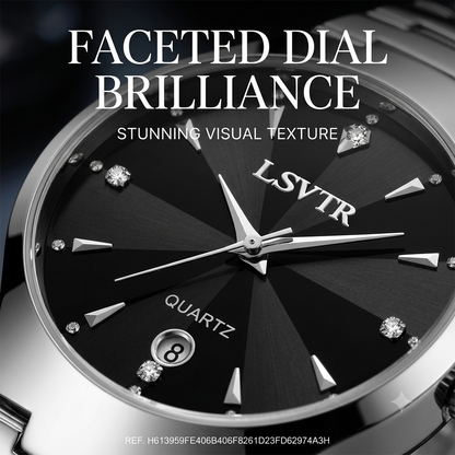 Luxury Men's Quartz Watch – Waterproof Stainless Steel Calendar Watch