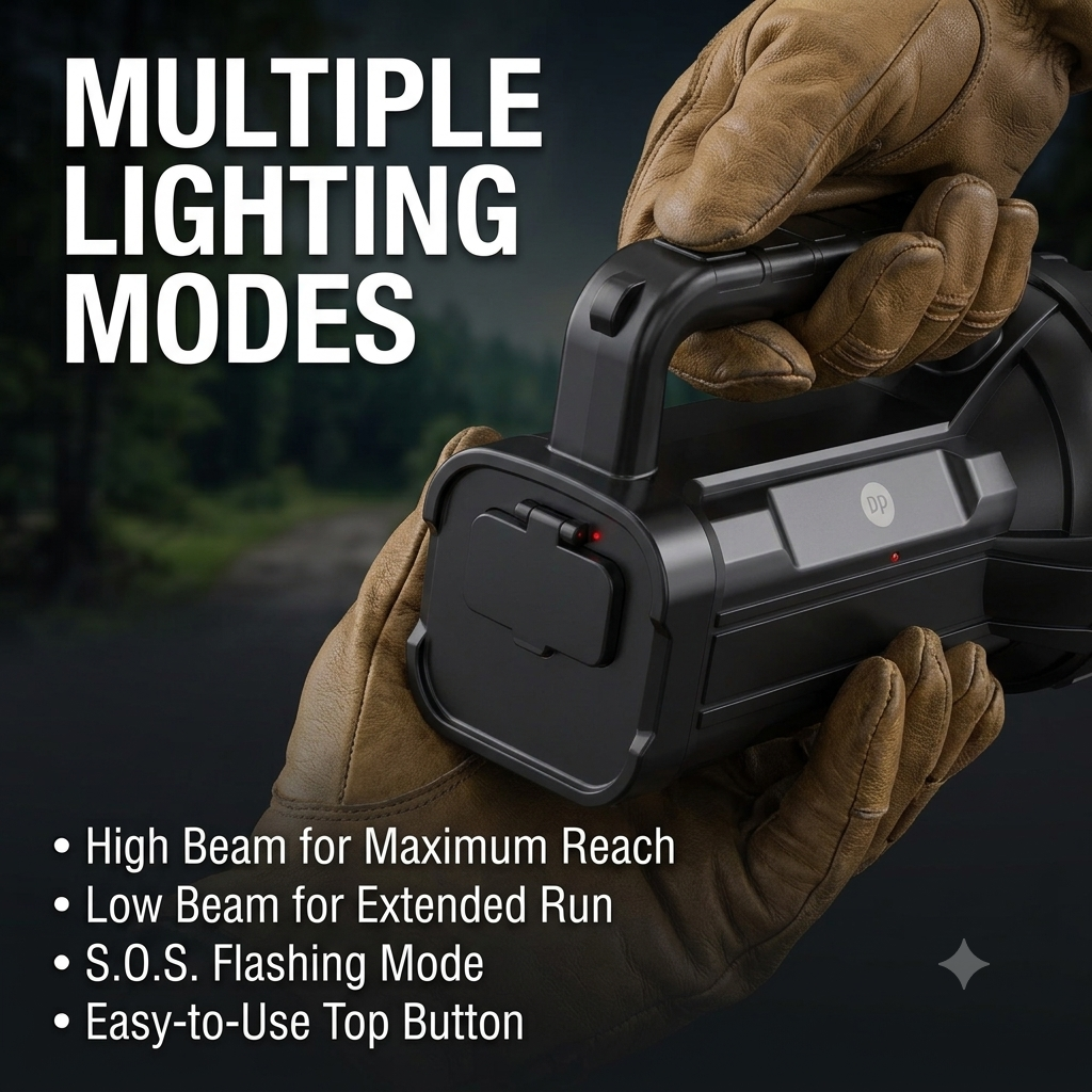 Rechargeable LED – High-Brightness Handheld Outdoor Camping & Emergency Light