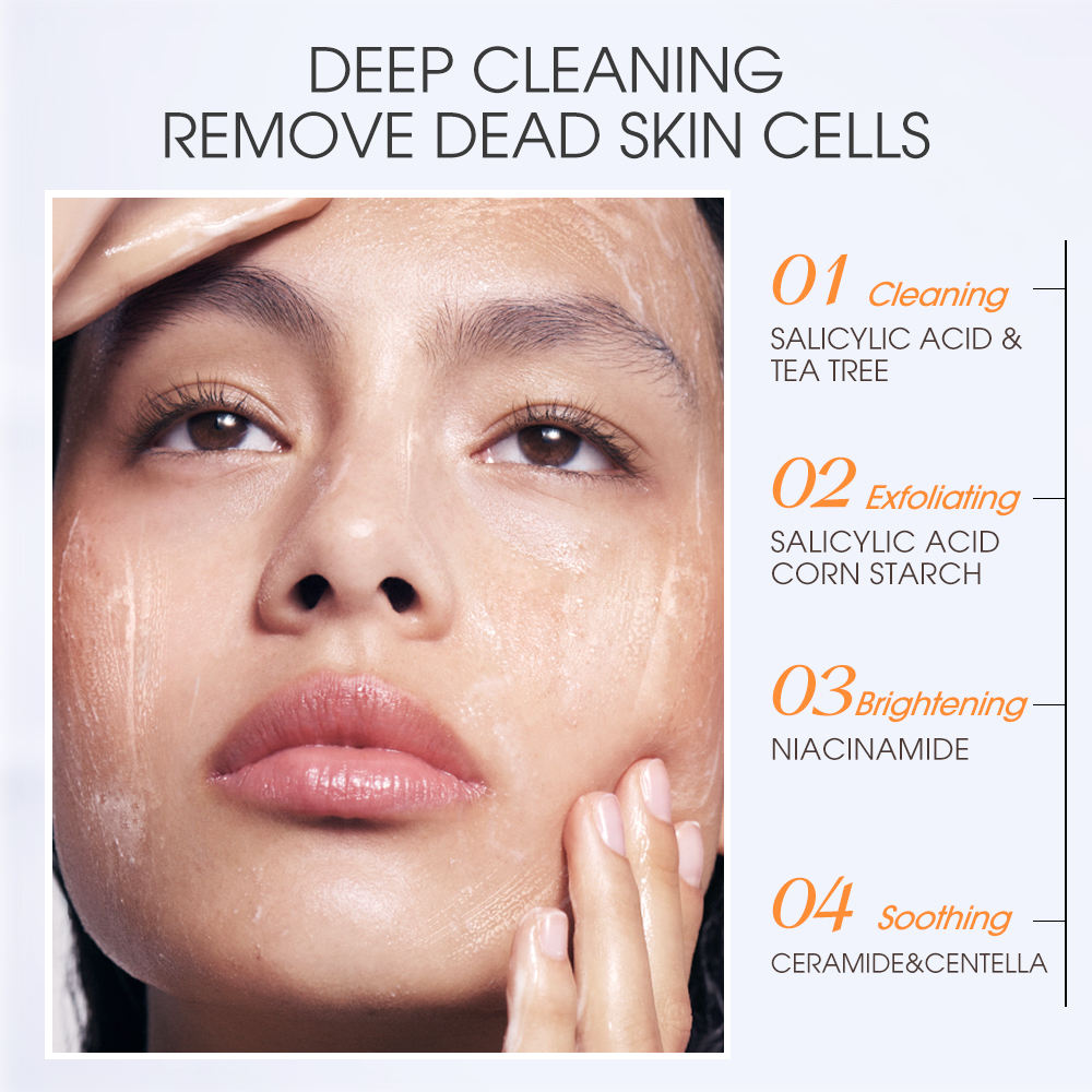 Herbal Salicylic Acid Facial Cleanser Gentle Exfoliating Face Wash